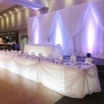 John Michaels wedding, head table, backdrop, hamilton wedding, niagara wedding