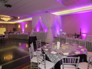 Grand Olympia wedding, head table, backdrop, canopy, hamilton wedding, niagara wedding