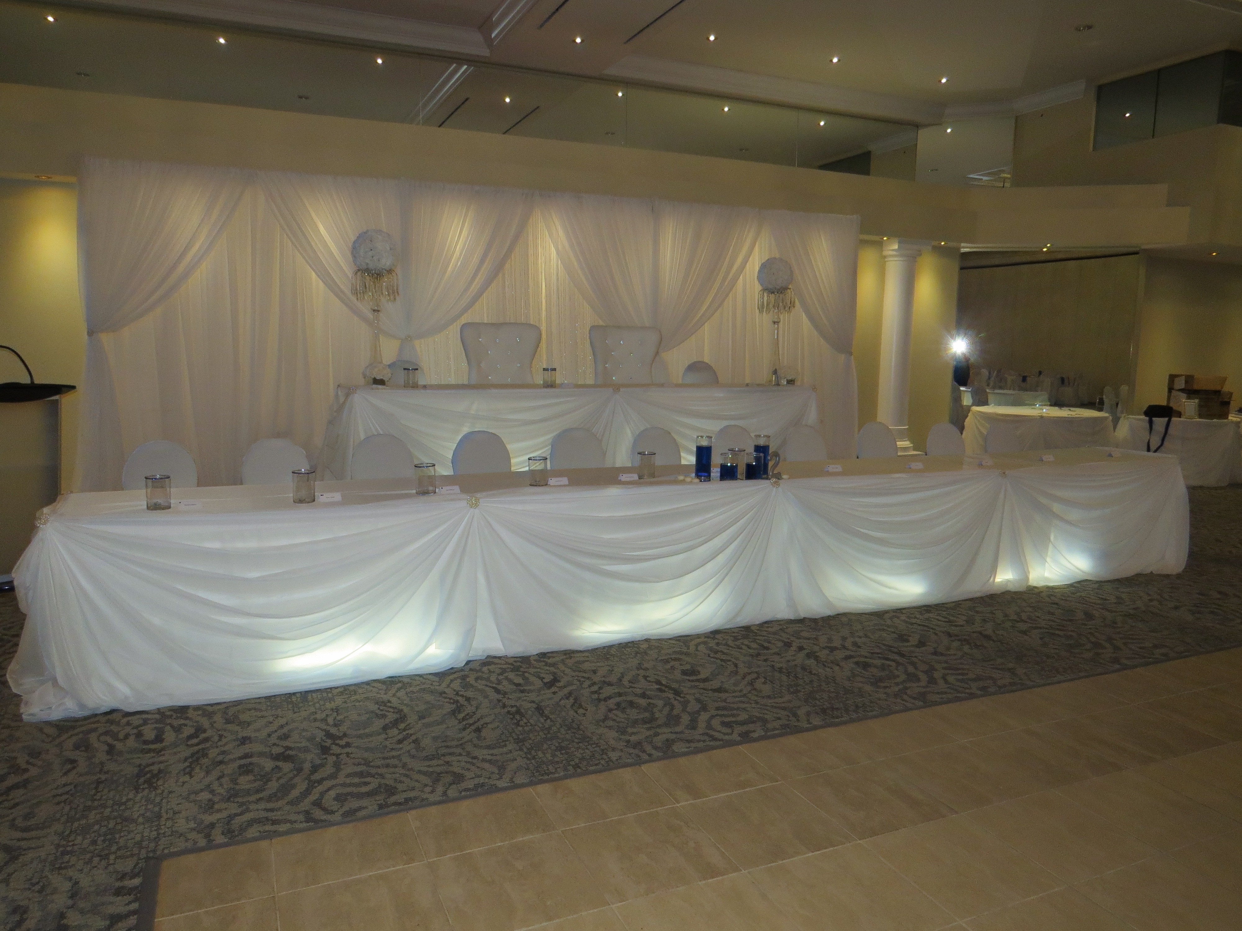 Burlington Convention Centre wedding head table backdrop