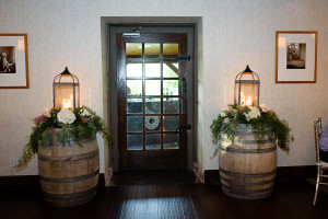 ancaster mill rustic wedding decor wine barrels 