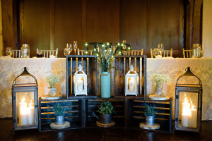 ancaster mill rustic wedding head table decor crates