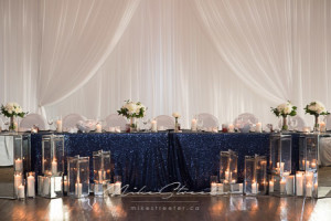 wedding head table backdrop flamborough hills golf