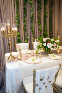 wedding decor candelabra backdrop chair decor