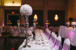 Americana niagara falls wedding decor head table backdrop