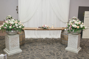 club roma wedding ceremony decor backdrop