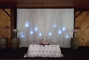 Wedding Head Table / Backdrop at Hernder Estate Wines