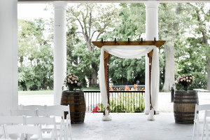 Wedding Ceremony Arbour Draping at La Salle in Burlington