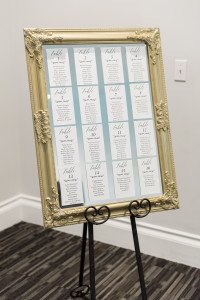 Wedding Decor: Seating Chart at La Salle in Burlington