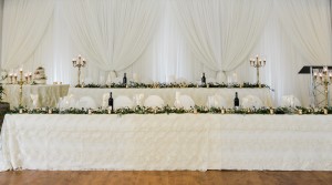 Wedding Decor: Head Table, Backdrop at La Salle in Burlington