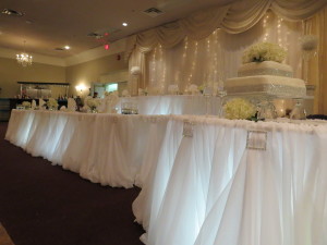 Cinderella Skirted Head Table at Oasis Convention Centre Mississauga