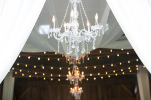 balls falls wedding decor chandeliers edison lights ceiling draping