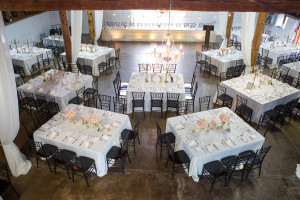 balls falls wedding decor