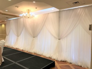 queens landing wedding backdrop