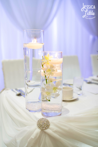 wedding decor centrepiece cylinder vase orchid