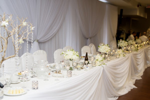 Ramada Beacon wedding head table backdrop Jordan ontario