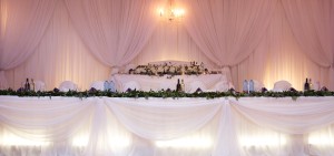 le dome oakville wedding head table backdrop