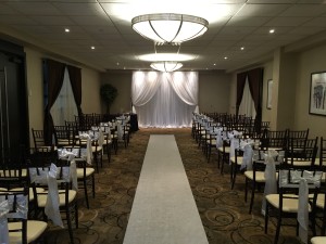 marquis gardens ancaster ceremony backdrop