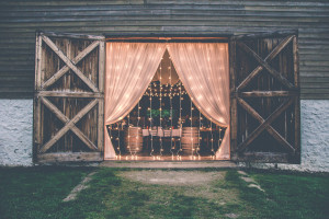 Balls Falls wedding decor edison backdrop