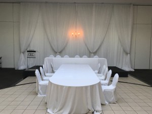 oakville conference centre wedding backdrop