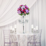 wedding, backdrop, candelabra, clear chiavari chairs, crystal chiavari chairs, glass charger plates, hamilton wedding, niagara wedding