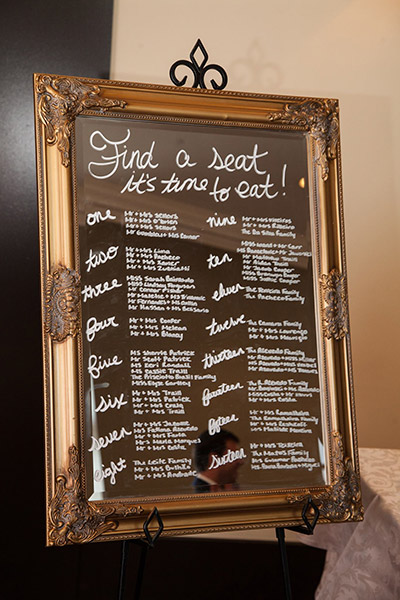 Diy Seating Chart Mirror